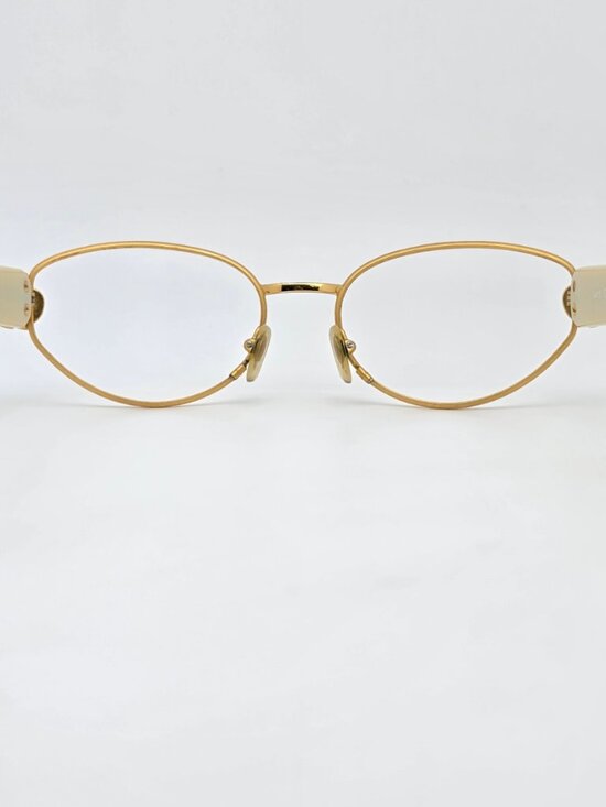 Gianfranco Ferre GFF 269 NB4 Strass Matte Gold Ivory Rhinestone Sunglasses Frame main image 12